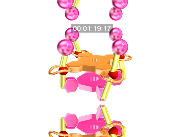 Interlocked array of dye molecules