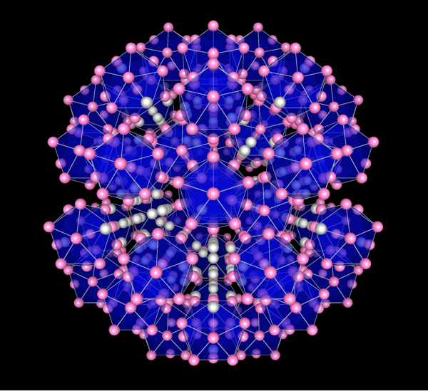 Ybの原子配置のみ示したAu-Al-Yb準結晶の構造